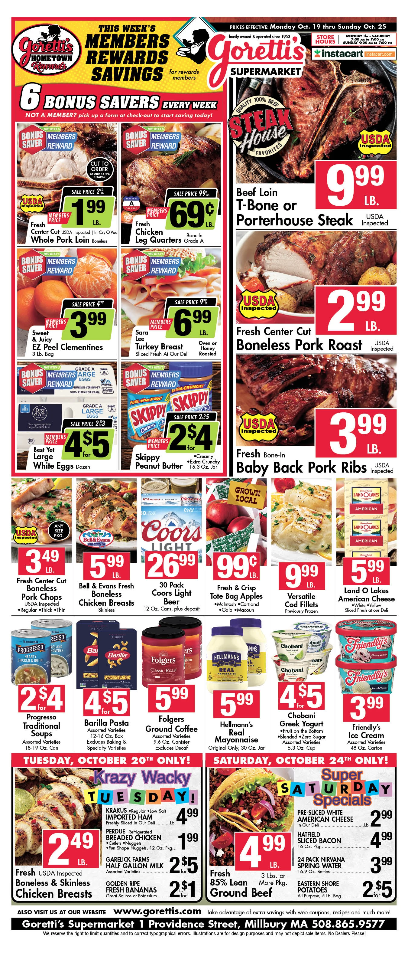 Goretti's Supermarket - Millbury Circular Oct 25 2026 - Page 1