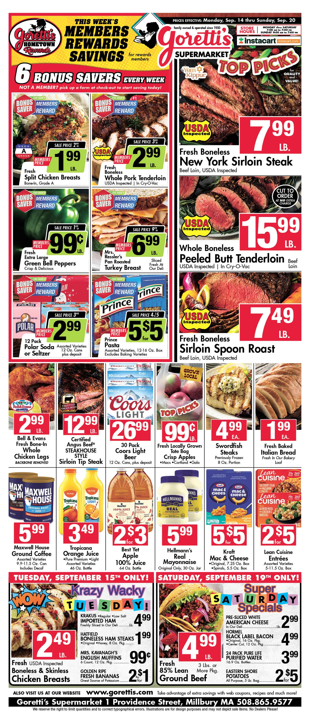 Goretti's Supermarket - Millbury Circular Sep 20 2026 - Page 1