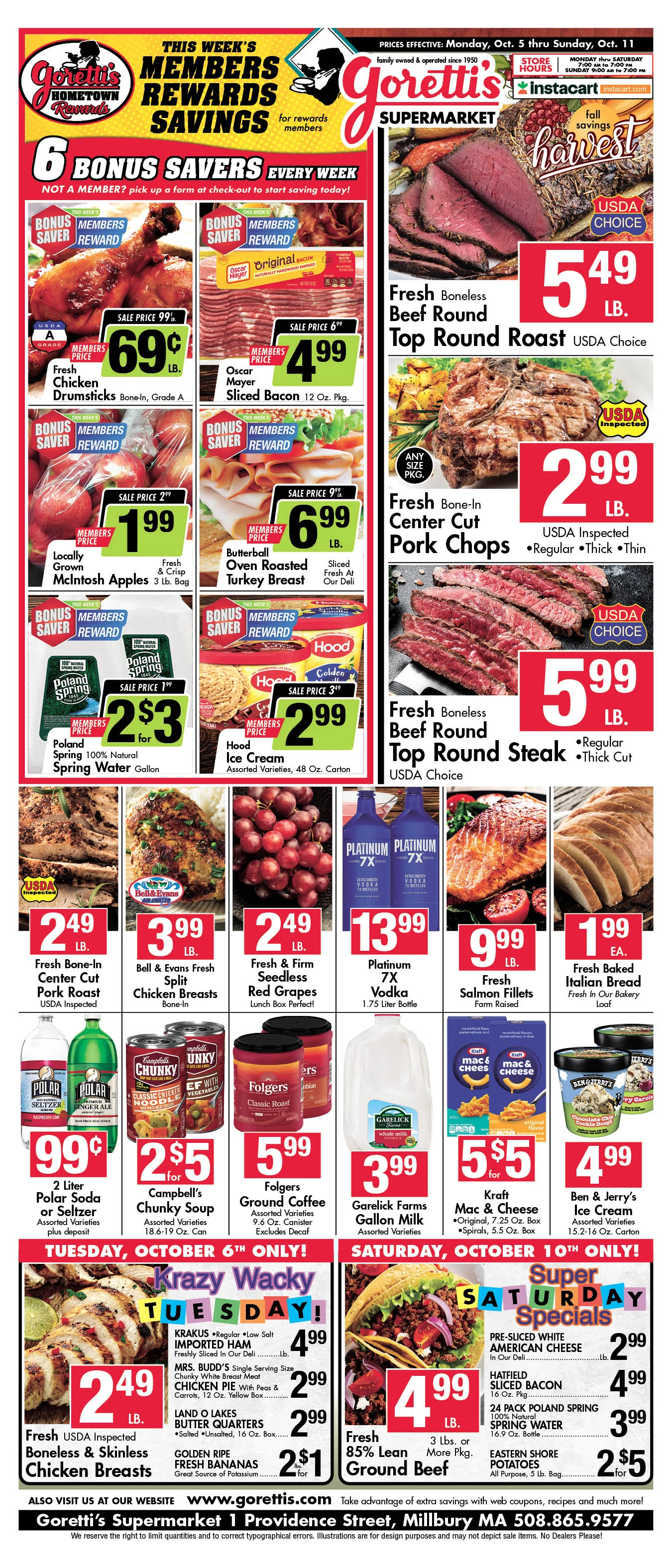 Goretti's Supermarket - Millbury Circular Oct 11 2026 - Page 1