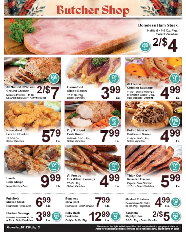Gowell's Shop 'n Save Weekly Ad - Page 2