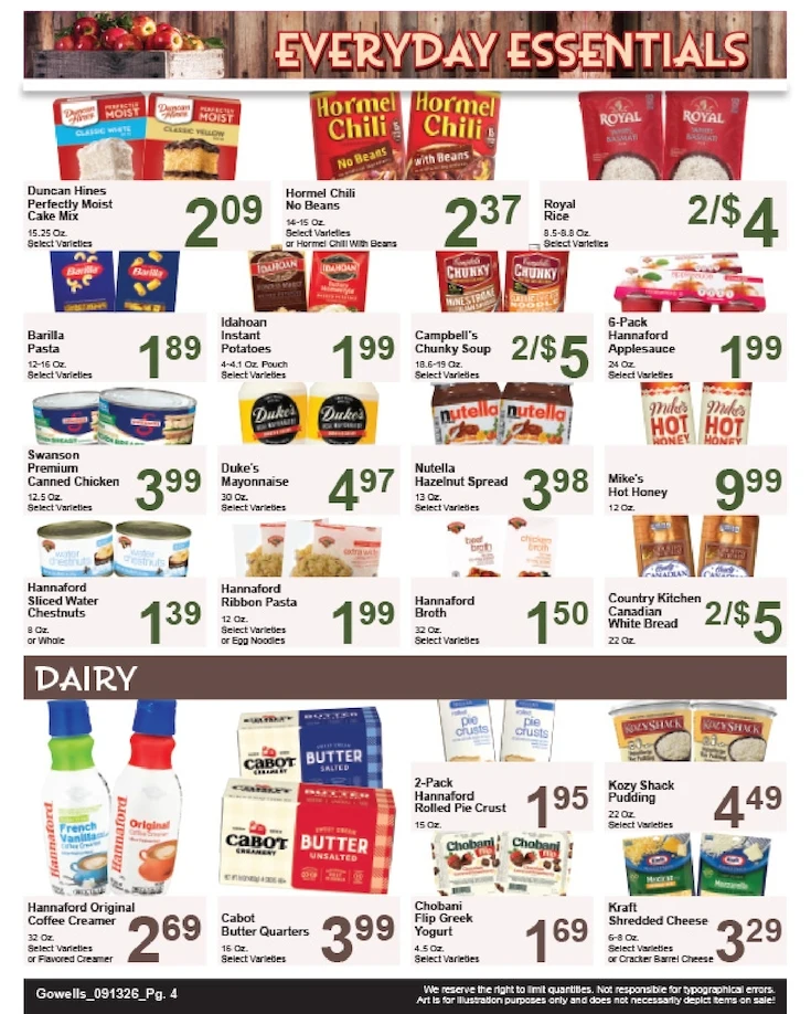 Gowell's Shop 'n Save Weekly Ad - Page 4