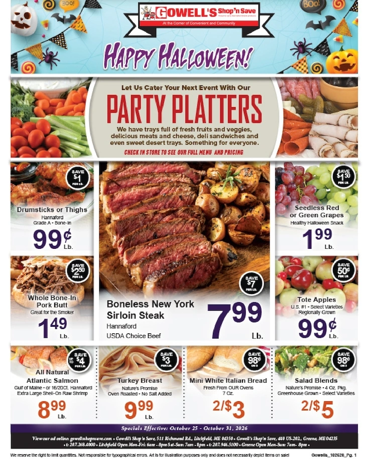 Gowell's Shop 'n Save Weekly Ad - Page 1