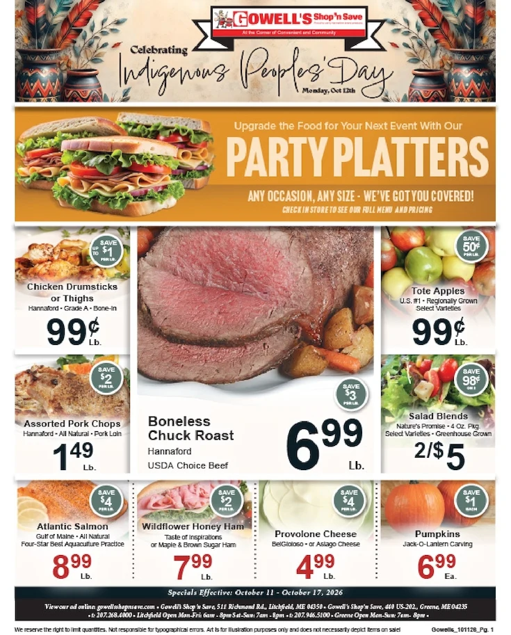 Gowell's Shop 'n Save Weekly Ad - Page 1