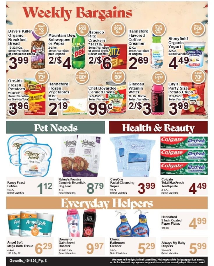 Gowell's Shop 'n Save Weekly Ad - Page 6