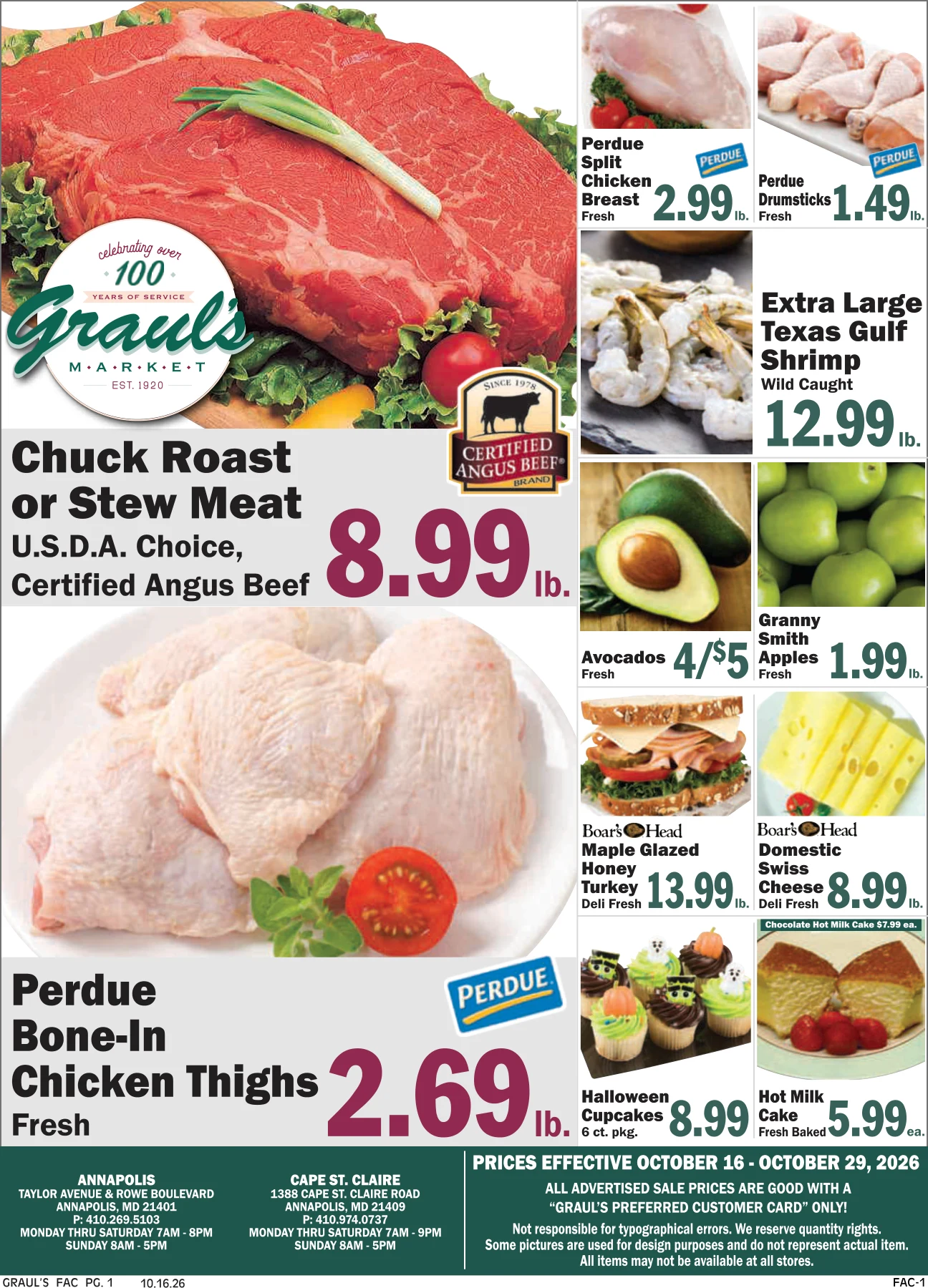 Graul's Market Annapolis Weekly Sales Flyer - Page 1