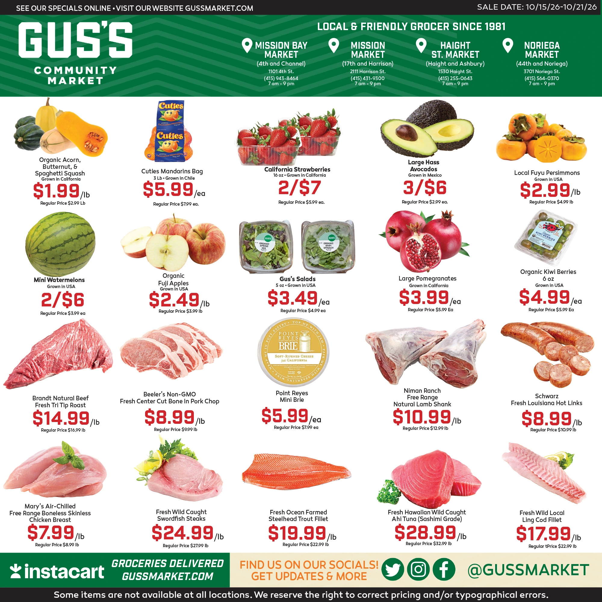 Gus's Community Market Specials - Page 1