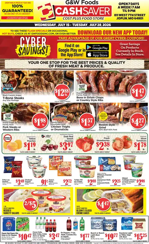 Cash Saver - Joplin, MO - Weekly Ad for Jul 15th Valid thru Jul 28th, 2026