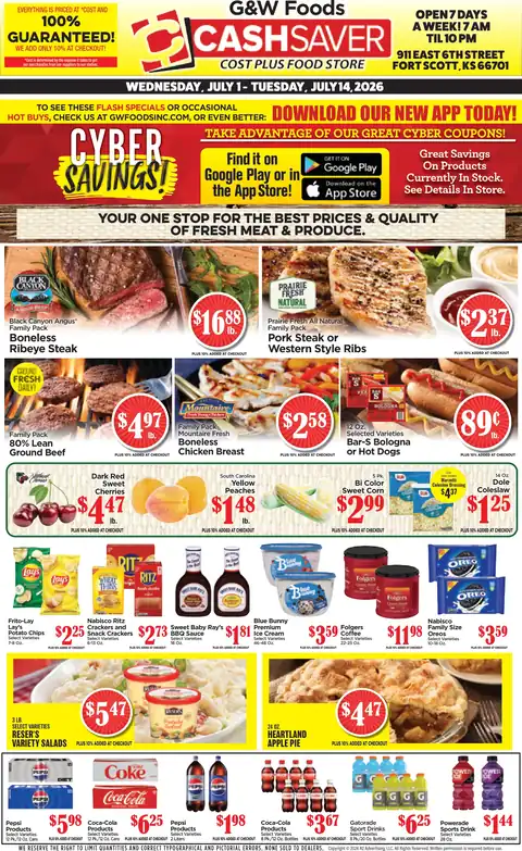 Cash Saver - Fort Scott, KS - Weekly Ad for Jul 1st Valid thru Jul 14th, 2026