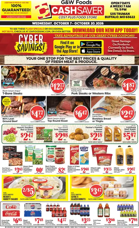 Cash Saver - Buffalo, MO - Weekly Ad for Oct 7th Valid thru Oct 20th, 2026