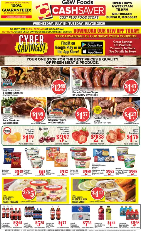 Cash Saver - Buffalo, MO - Weekly Ad for Jul 15th Valid thru Jul 28th, 2026