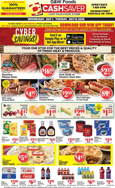 Cash Saver - Gassville, AR - Weekly Ad for Jul 1st Valid thru Jul 14th, 2026