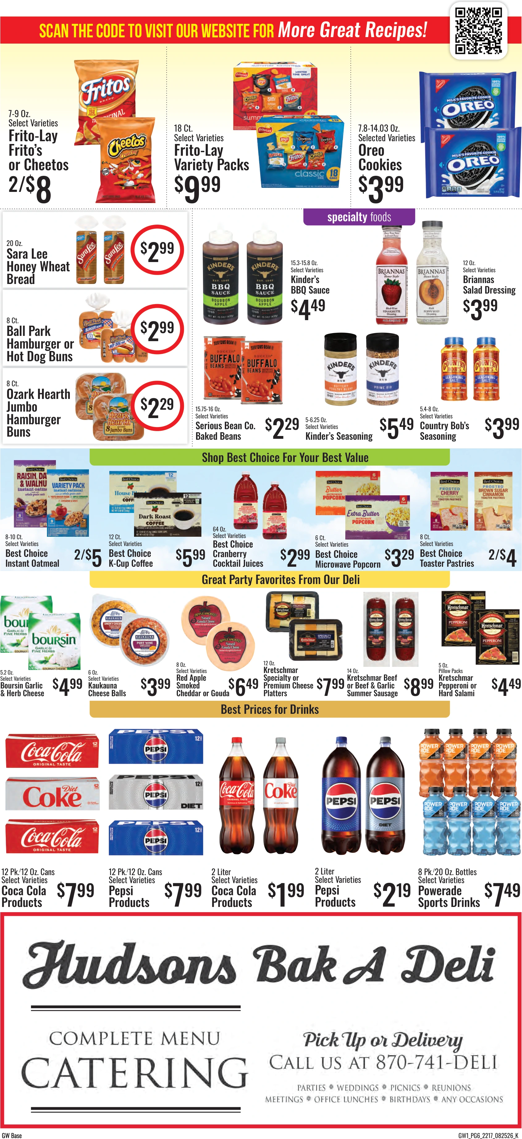 GW Foods - Hudson's Super Market Hudson’s Super Market - Harrison, AR - Weekly Ad for Aug 25th Valid thru Sep 7th, 2026 - Page 6