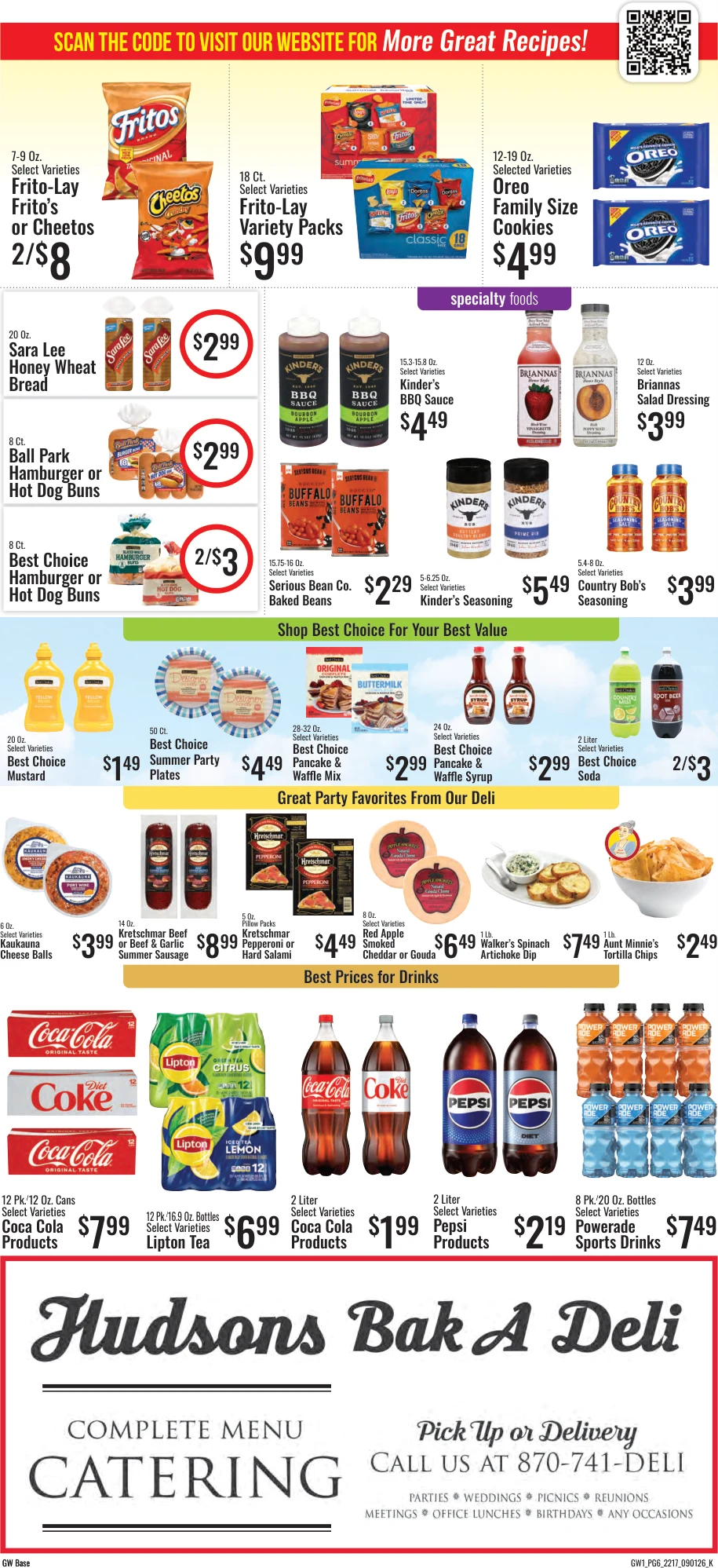 GW Foods - Hudson's Super Market Hudson’s Super Market - Harrison, AR - Weekly Ad for Sep 1st Valid thru Sep 7th, 2026 - Page 6