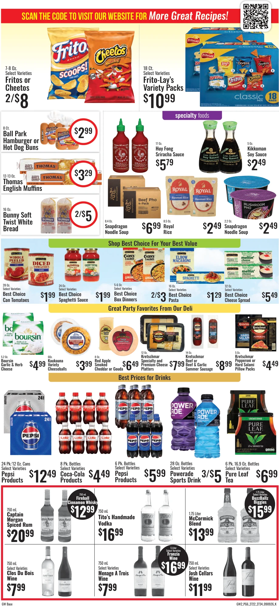 GW Foods - Sun Fest Market Sun Fest Market - Branson, MO - Weekly Ad for Sep 9th Valid thru Sep 22nd, 2026 - Page 6