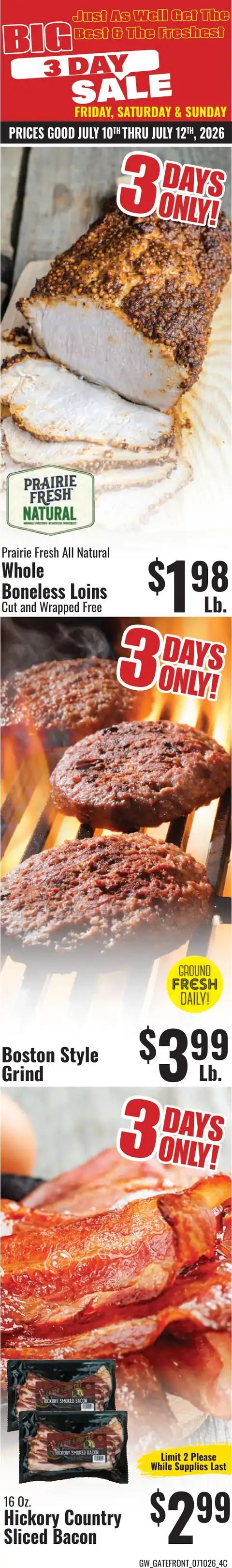 GW Foods, Inc. - Fredonia, KS - Weekly Ad for Jul 1st Valid thru Jul 14th, 2026