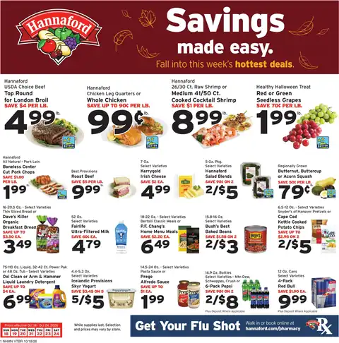 Hannaford Week 43 Flyer for Hosted