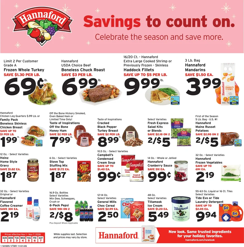 Hannaford Week 45 Flyer for Hosted