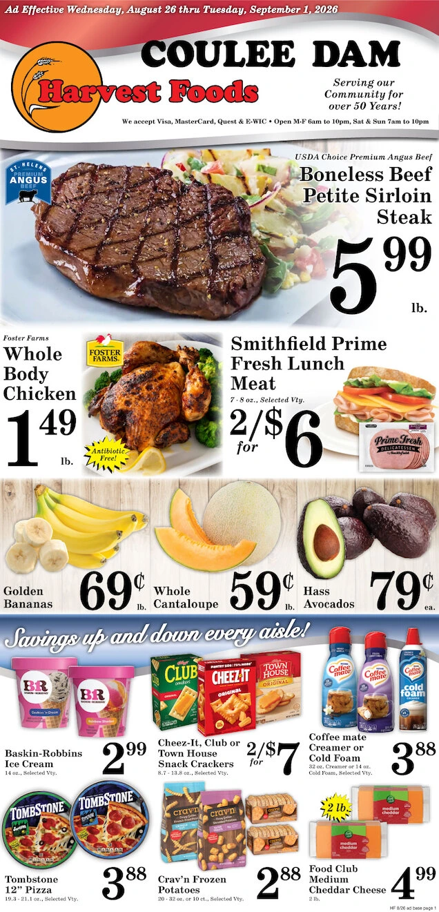 Harvest Foods Weekly Ad - Page 1