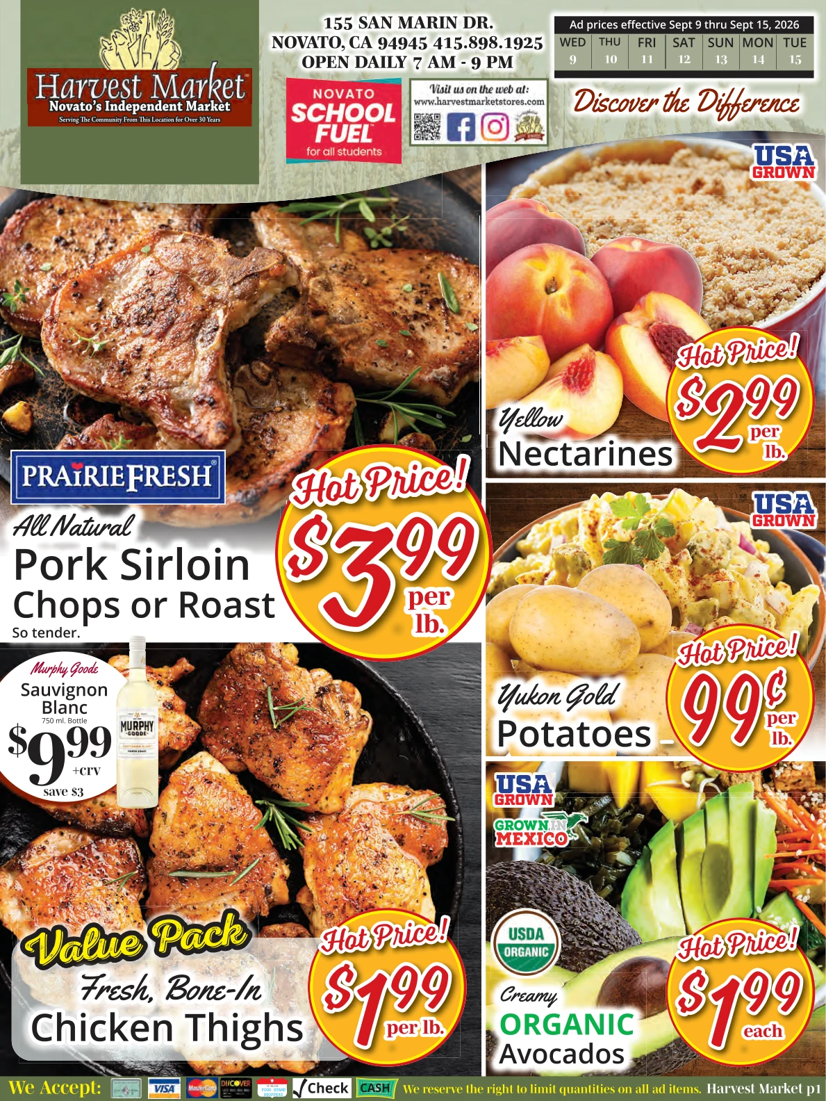 Harvest Market Novato Harvest Market - Novato Weekly Ad - Page 1