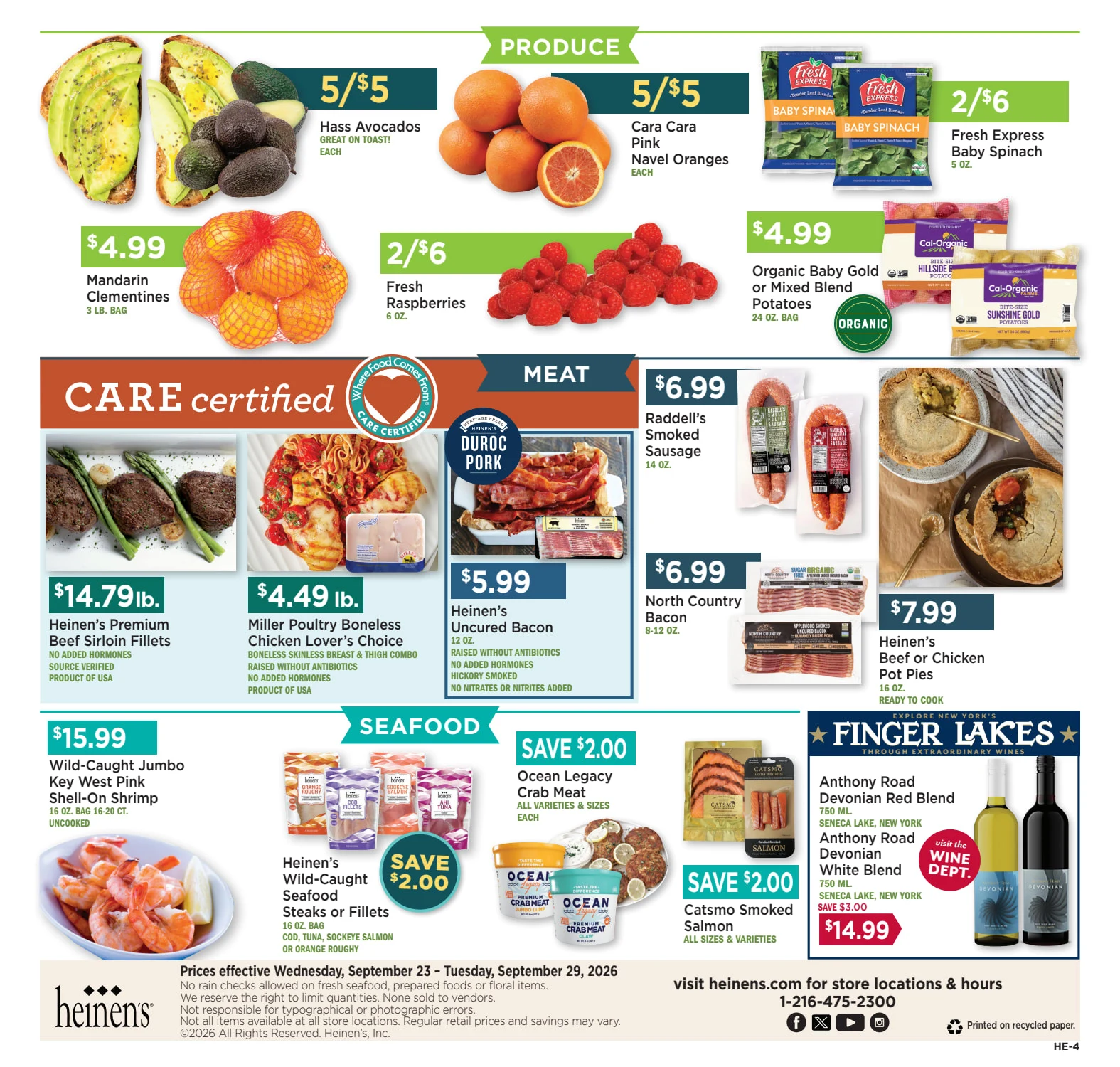 Heinens Weekly Ad 09/23 (September 23 - September 29) - Page 4
