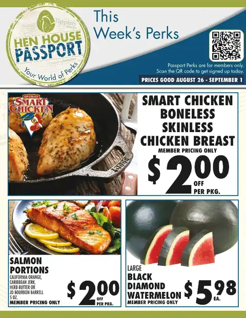 Hen House Passport Perks August 26-Sept 1, 2026