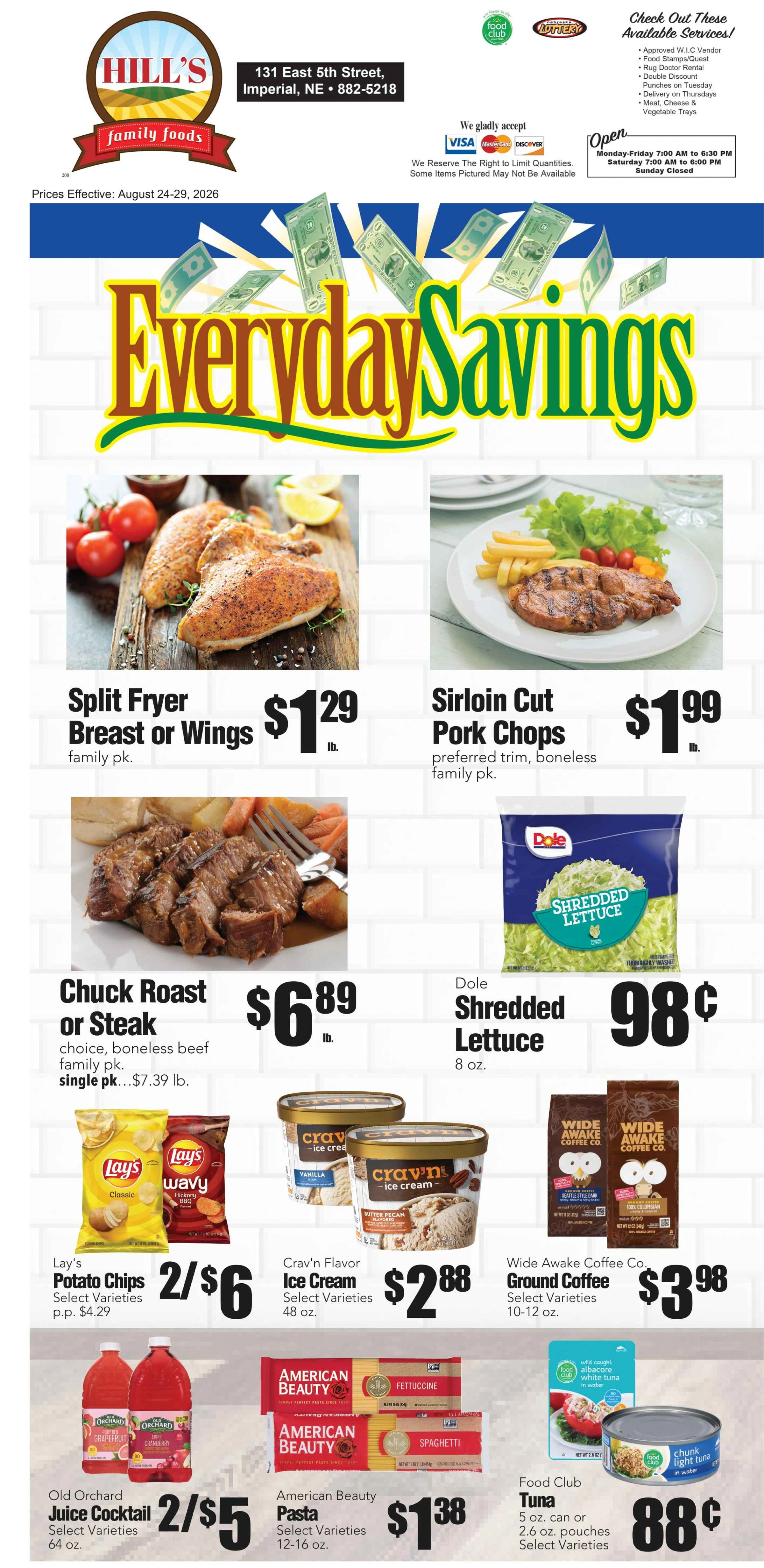 Hill's Family Foods Mon, Aug 24-Sat, Aug 29 | 1 2 3 4 - Page 1