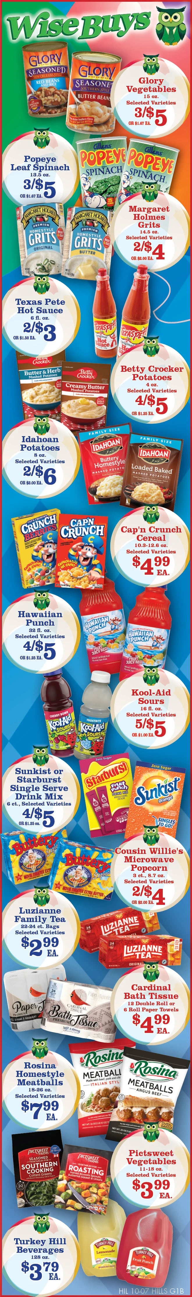 Hills Supermarket Weekly Ad - Page 1