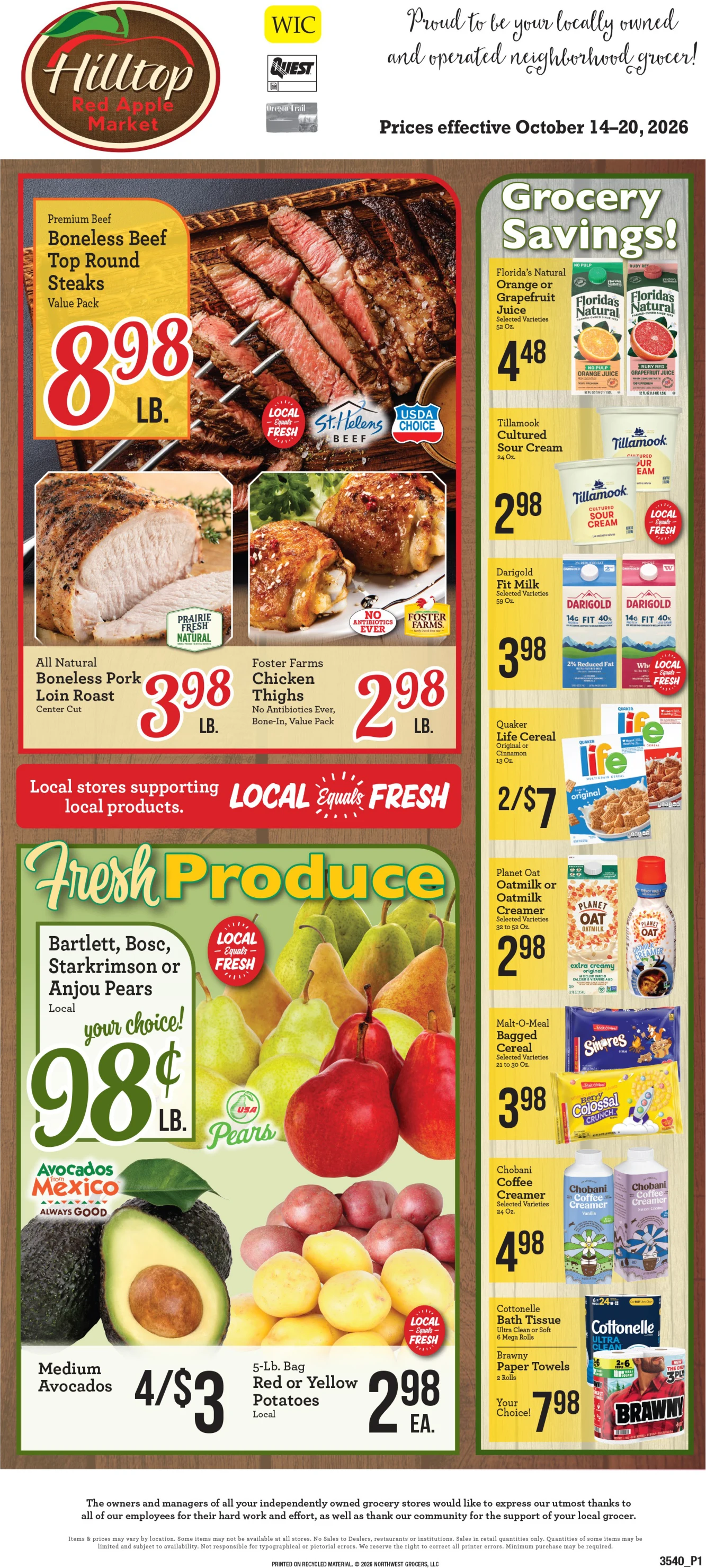 Hilltop Red Apple Hilltop Red Apple Weekly Ad - Page 1