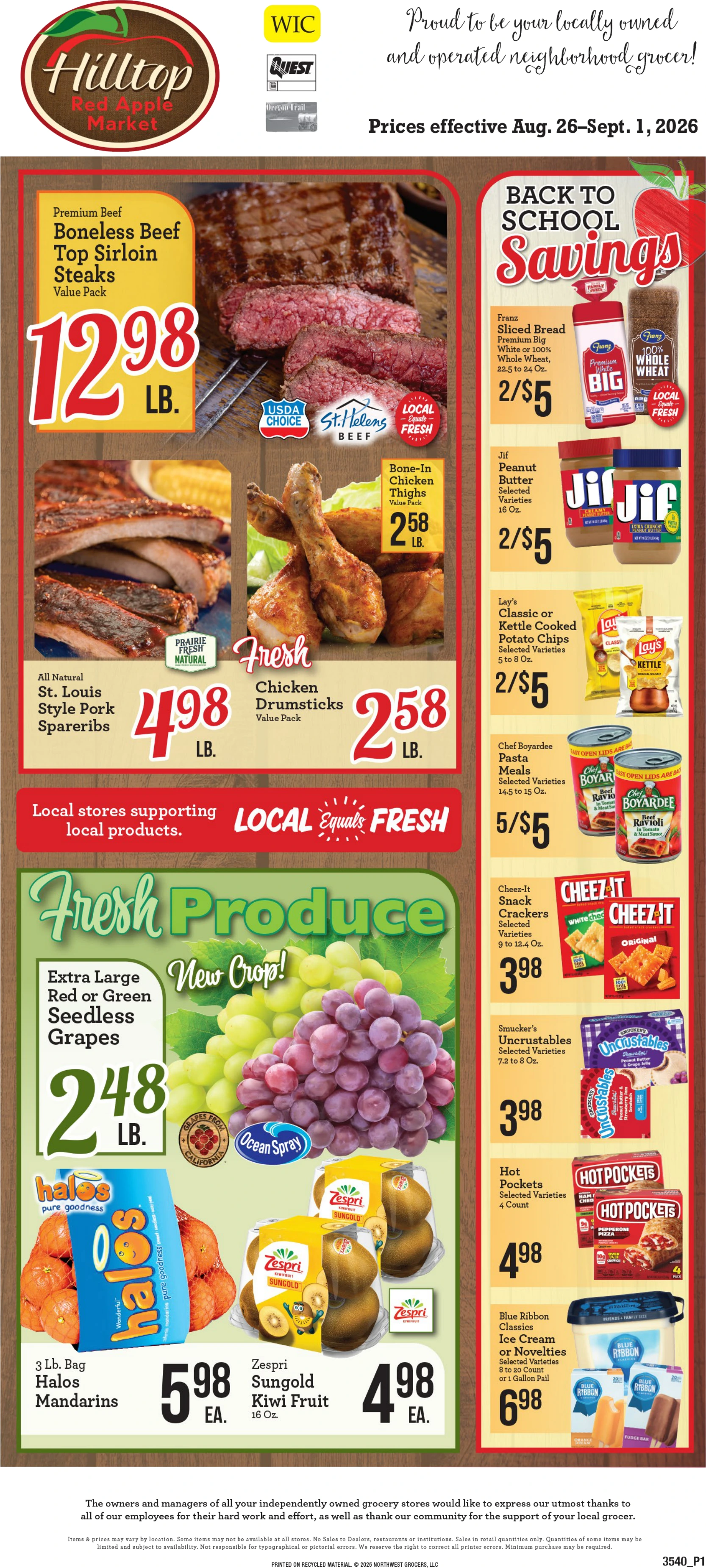 Hilltop Red Apple Hilltop Red Apple Weekly Ad - Page 1