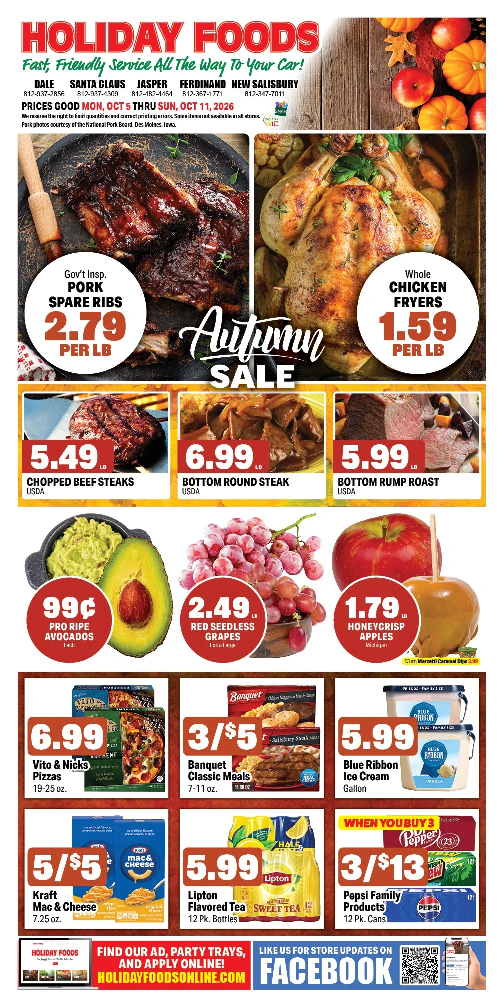 Holiday Foods Jasper, Ferdinand, Dale, Santa Claus, New Salisbury - Page 1