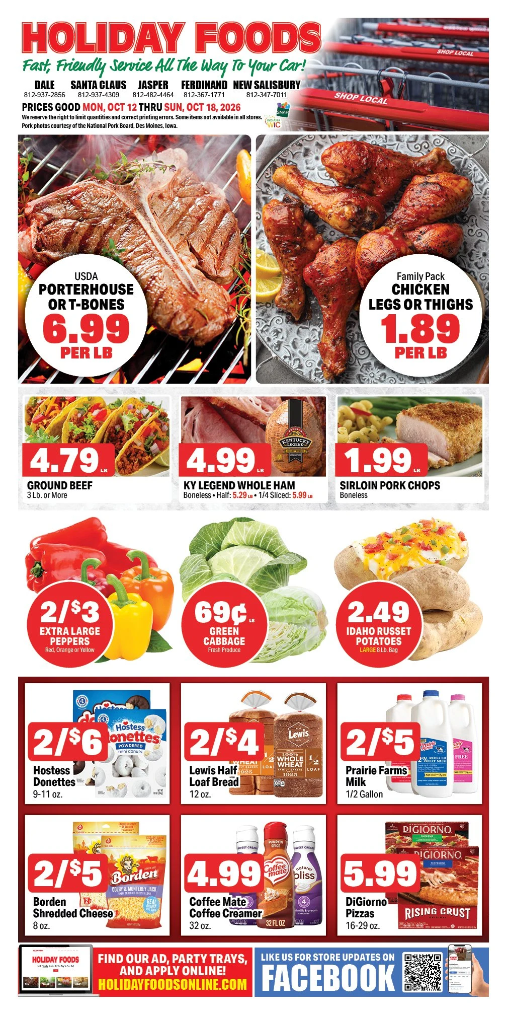 Holiday Foods Jasper, Ferdinand, Dale, Santa Claus, New Salisbury - Page 1