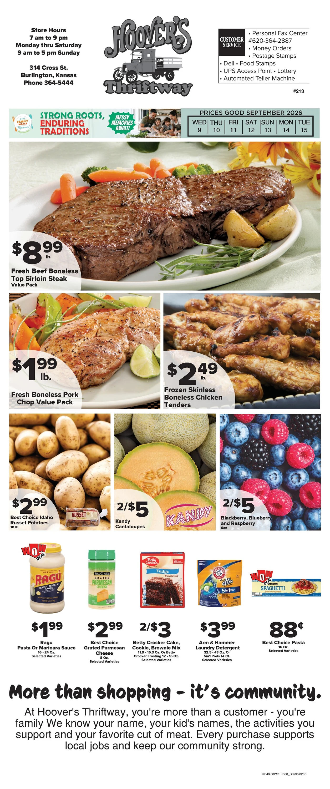 Hoover's Thriftway Current Ad - Page 1