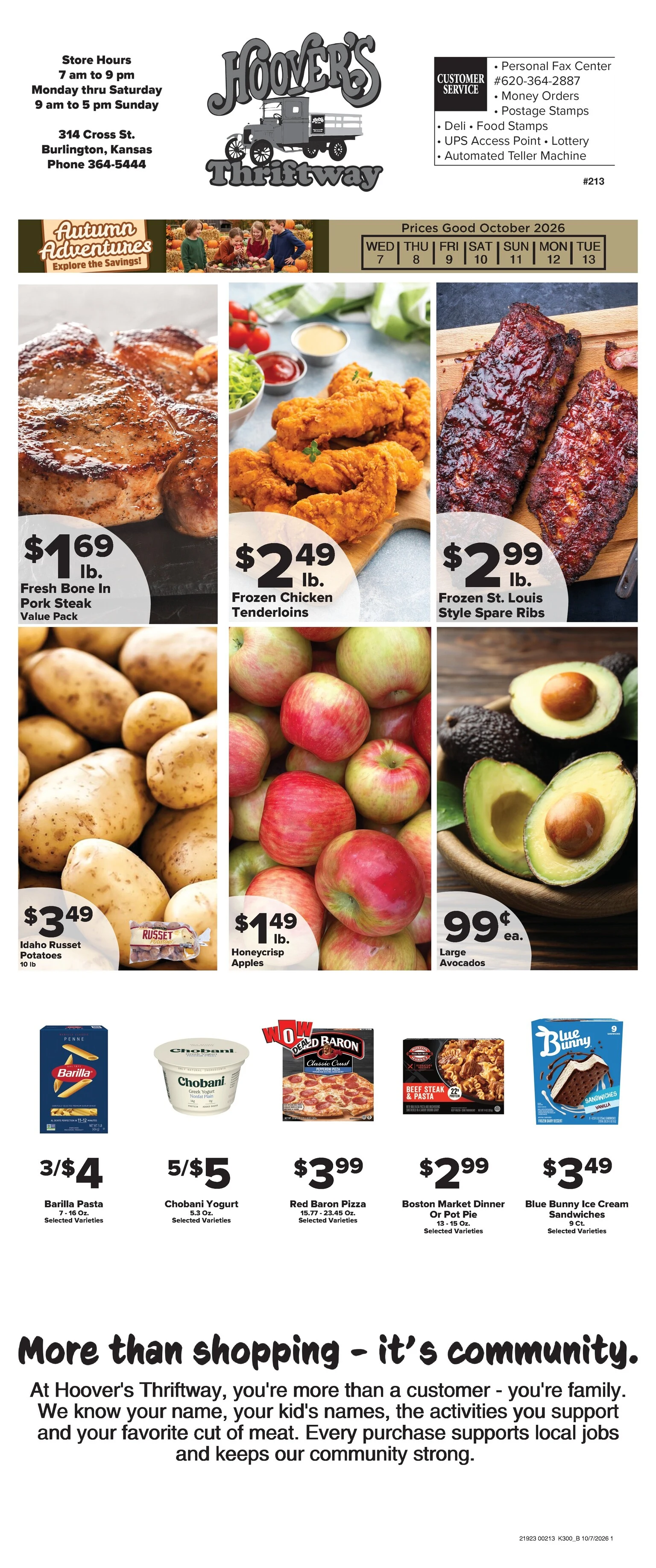 Hoover's Thriftway Current Ad - Page 1