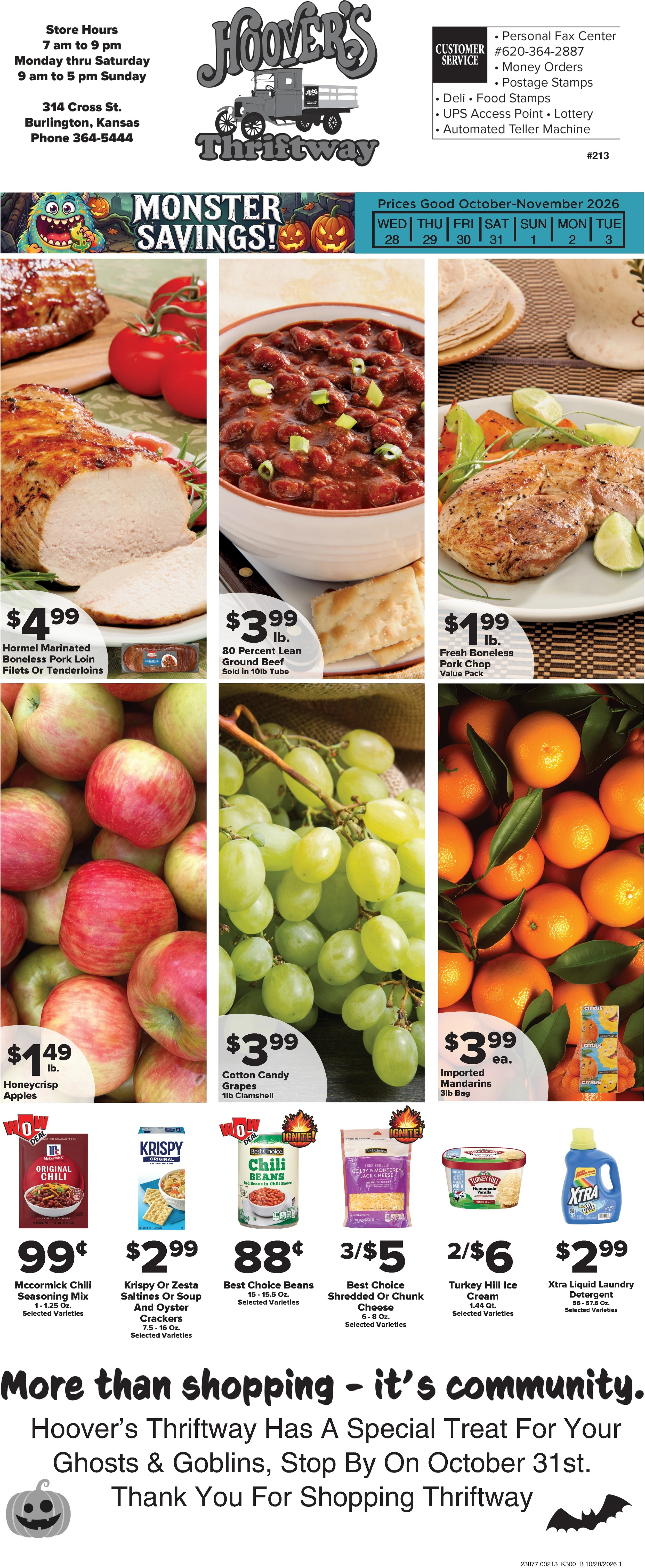 Hoover's Thriftway Current Ad - Page 1