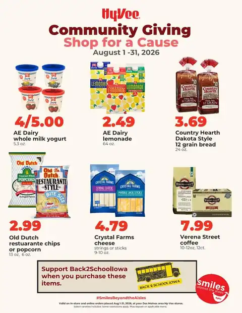 Shop for a Cause! August Specials.