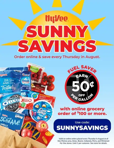 Sunny Savings Thursday Online Fuel Saver