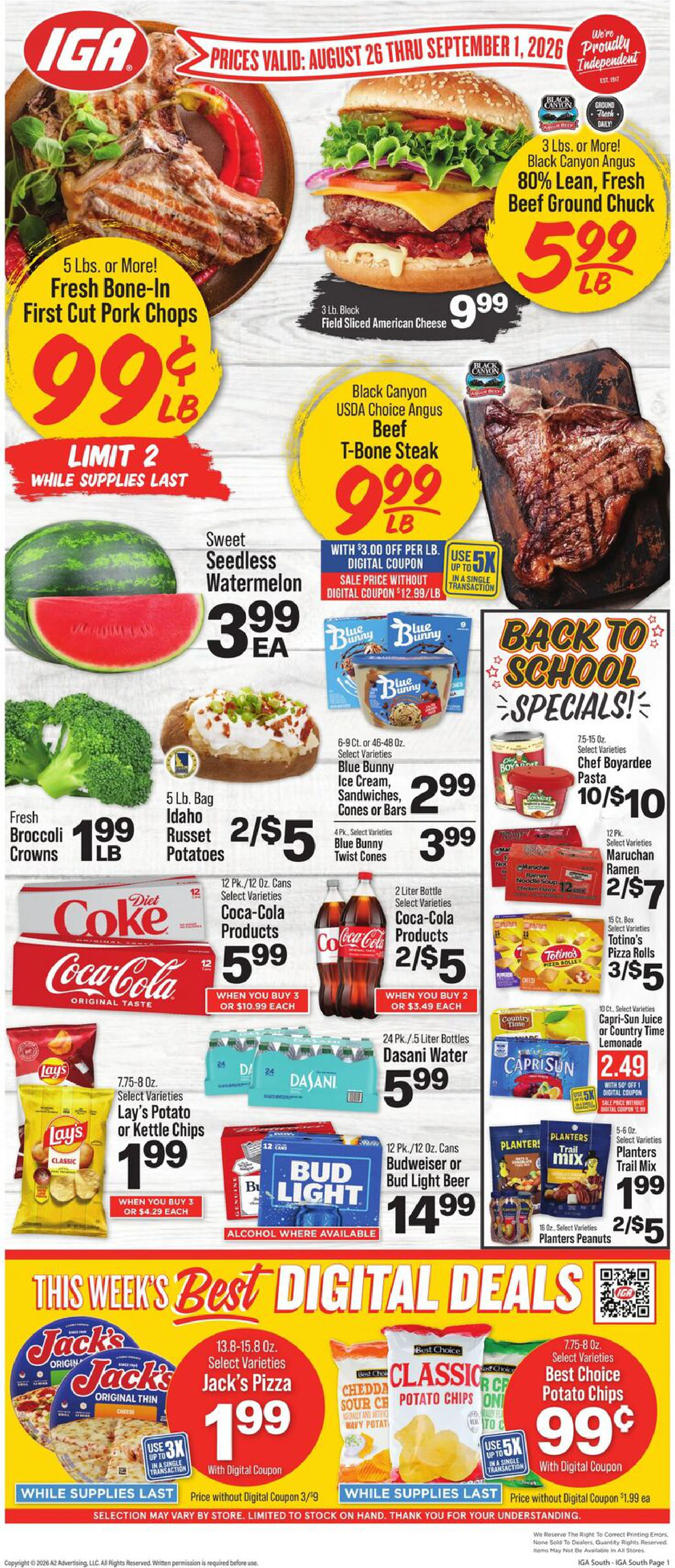 IGA Kentucky - Alabama - Indiana Weekly Flyer - Page 1