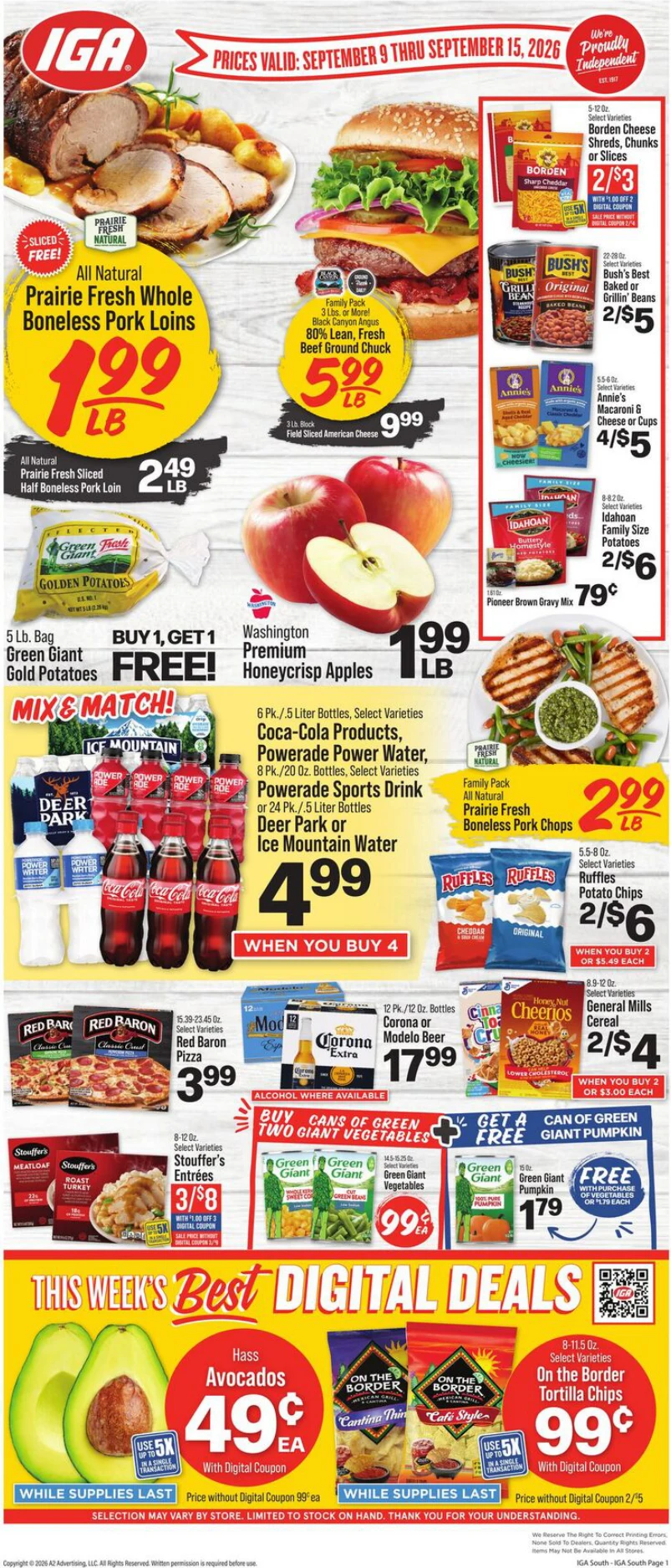 IGA Kentucky - Alabama - Indiana Weekly Flyer - Page 1