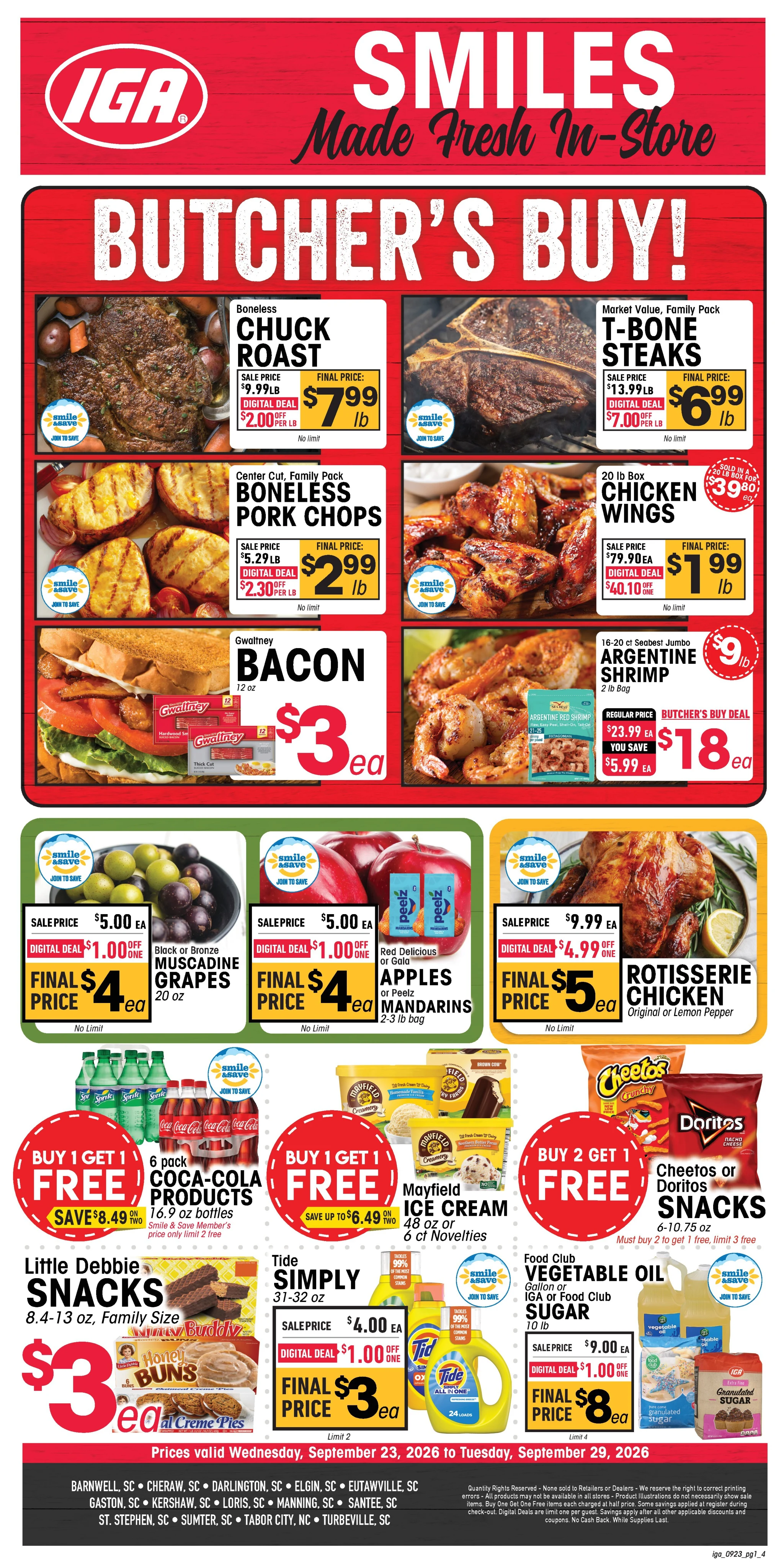 IGA South Carolina - North Carolina - Georgia Current Ad - Page 1