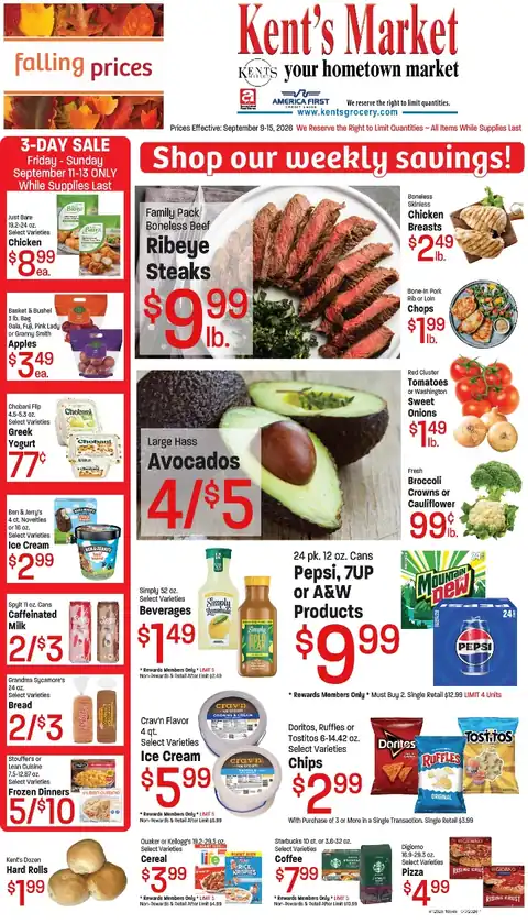 Kent's Market - September 9 - 15, 2026