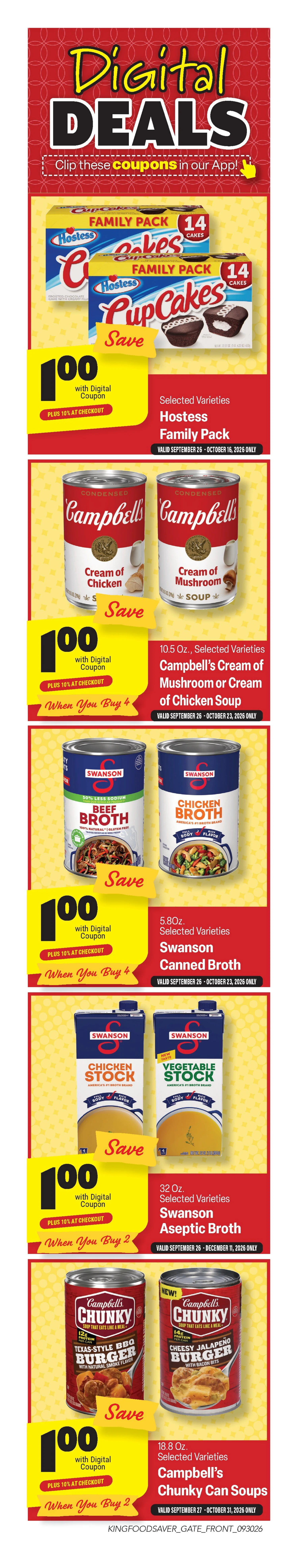 King Cash Saver Weekly Ad - Page 1