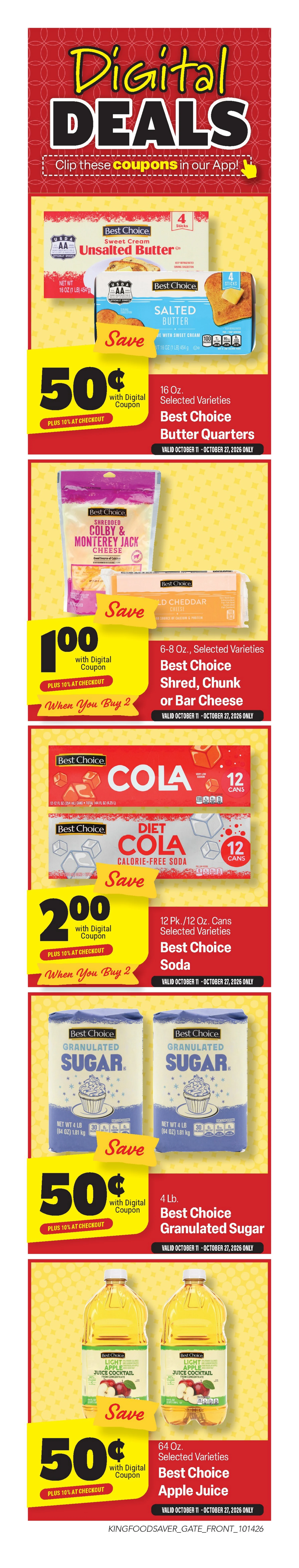 King Cash Saver Weekly Ad - Page 1