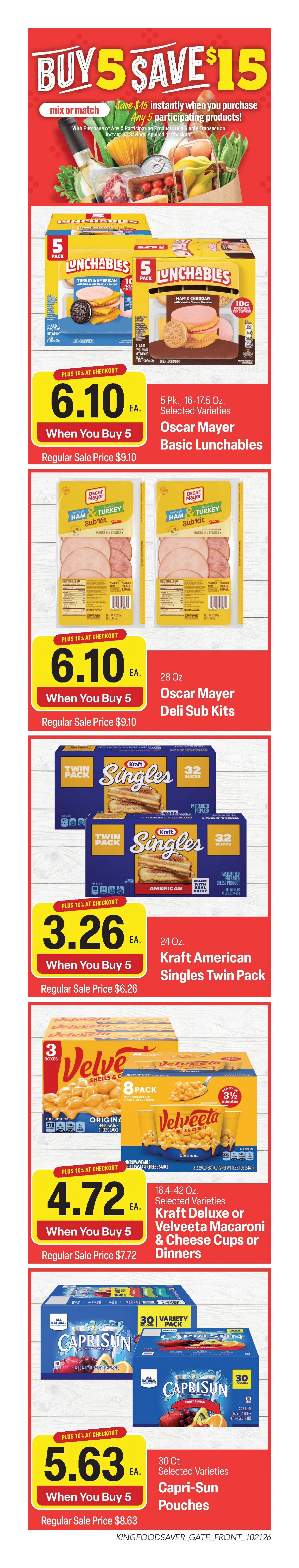 King Cash Saver Weekly Ad - Page 1