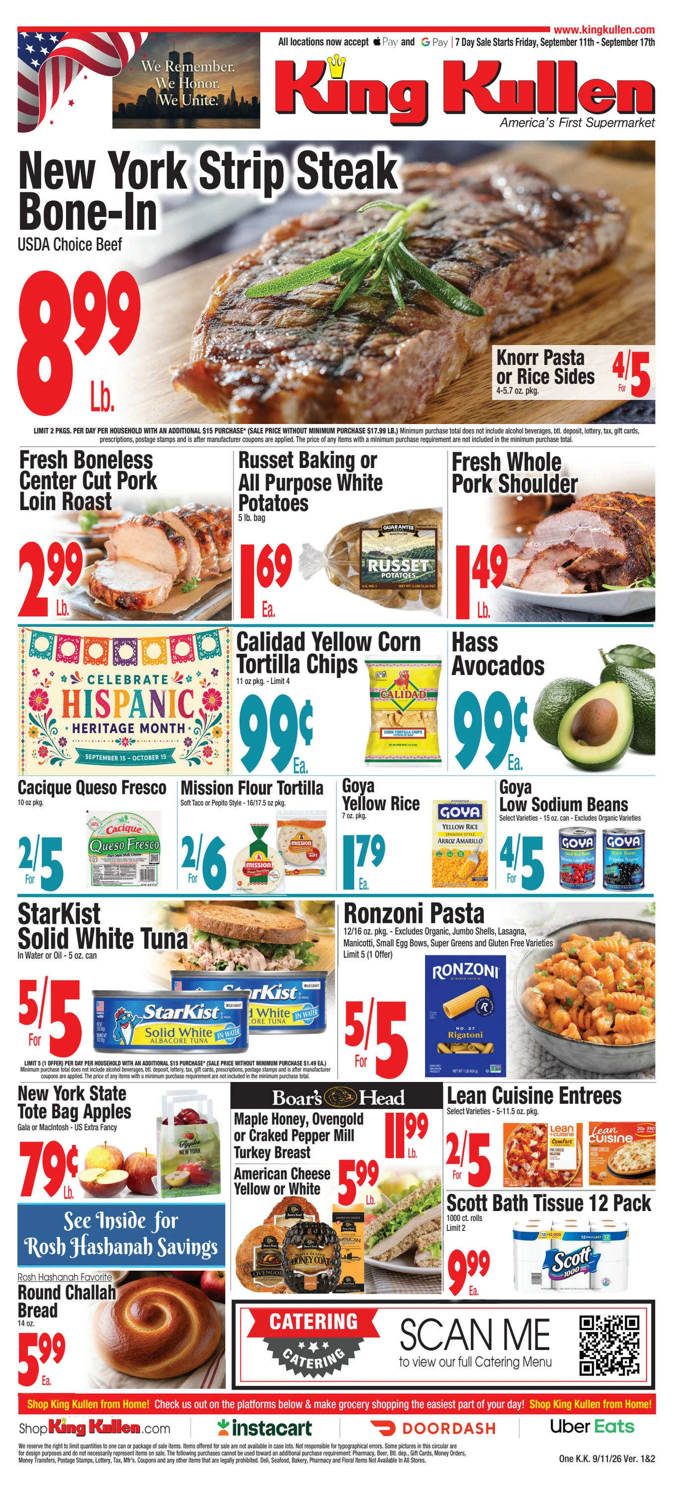 King Kullen Weekly Circular Sep 11th - Sep 17th - Page 1