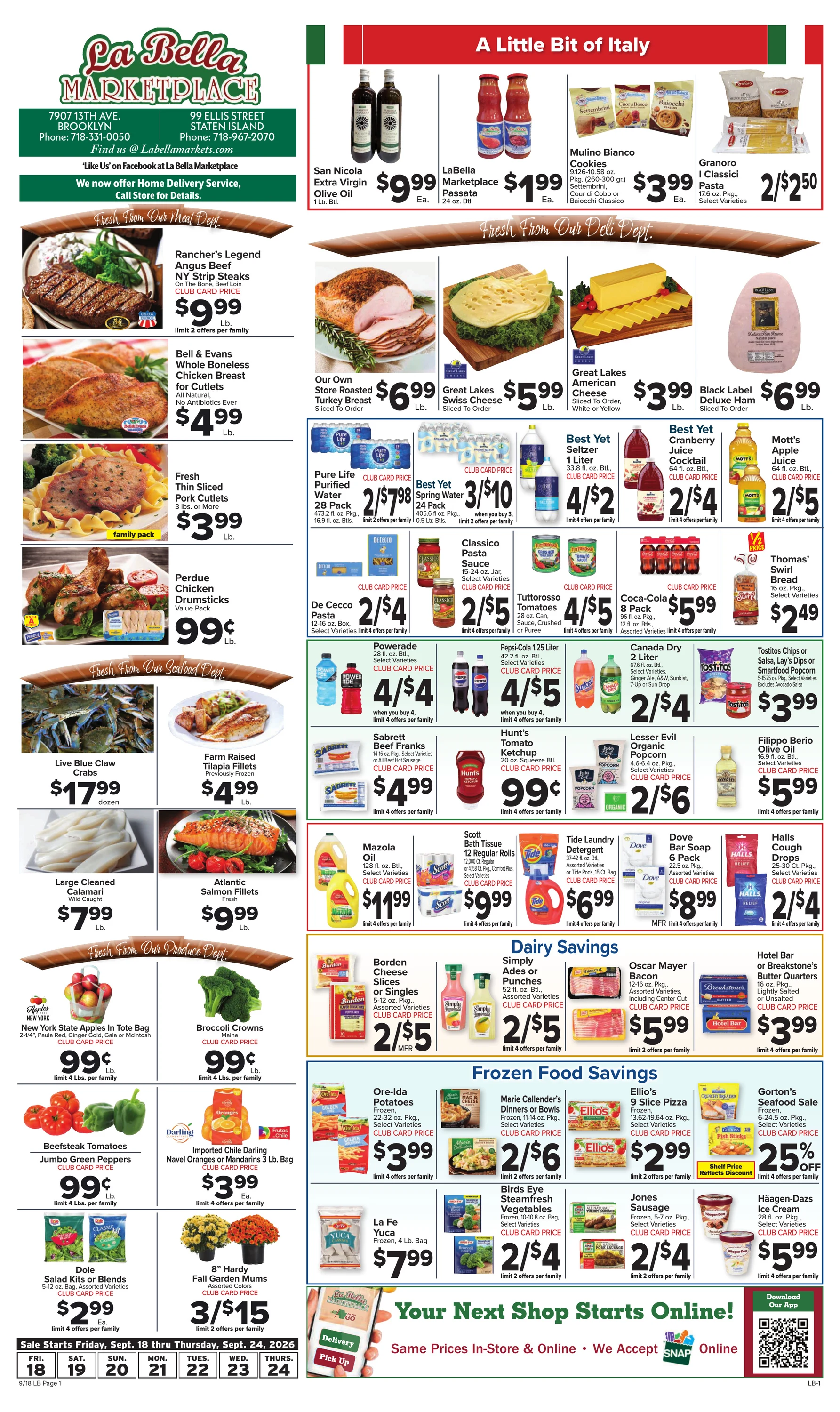 La Bella Marketplace Weekly Ad - Page 1