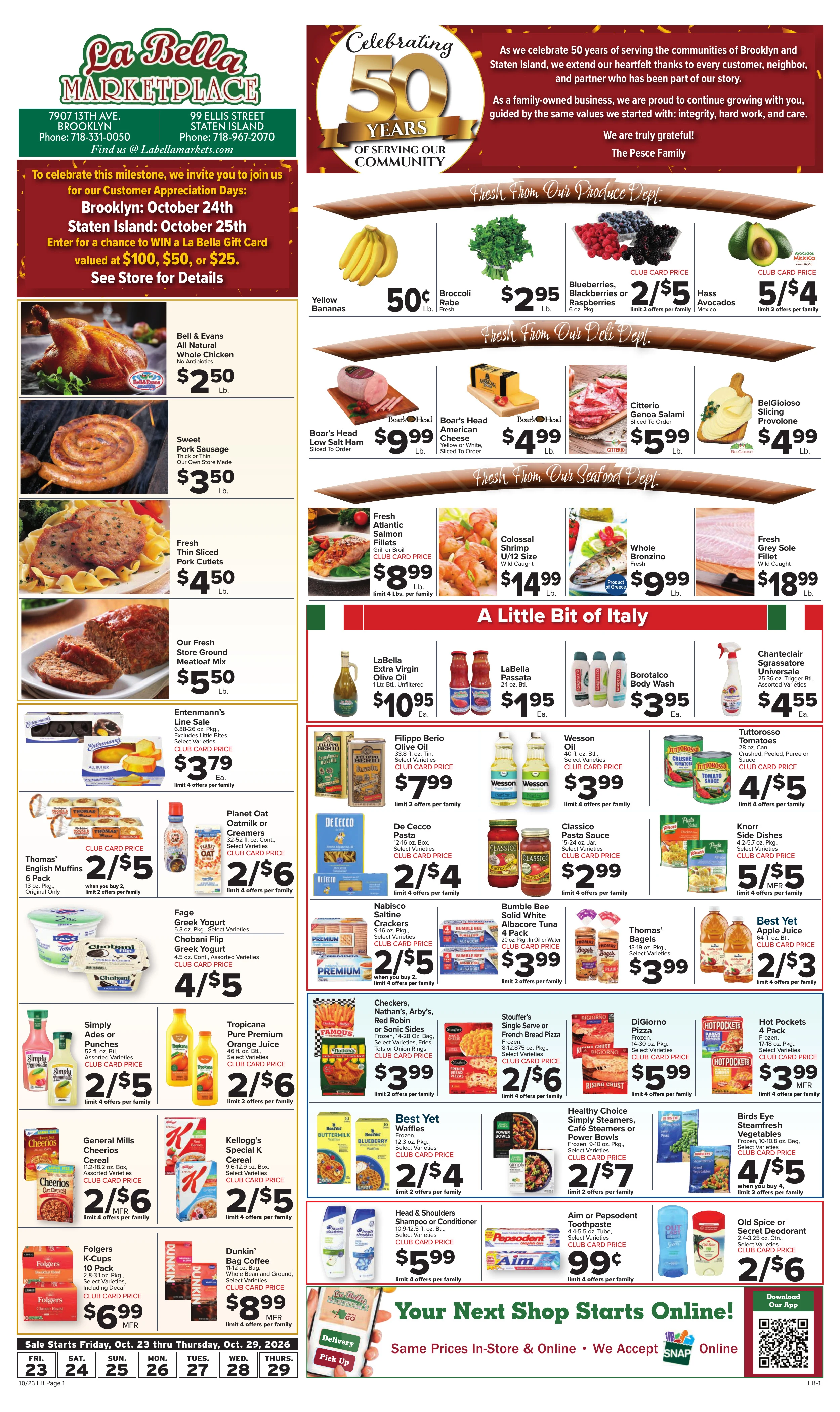 La Bella Marketplace Weekly Ad - Page 1