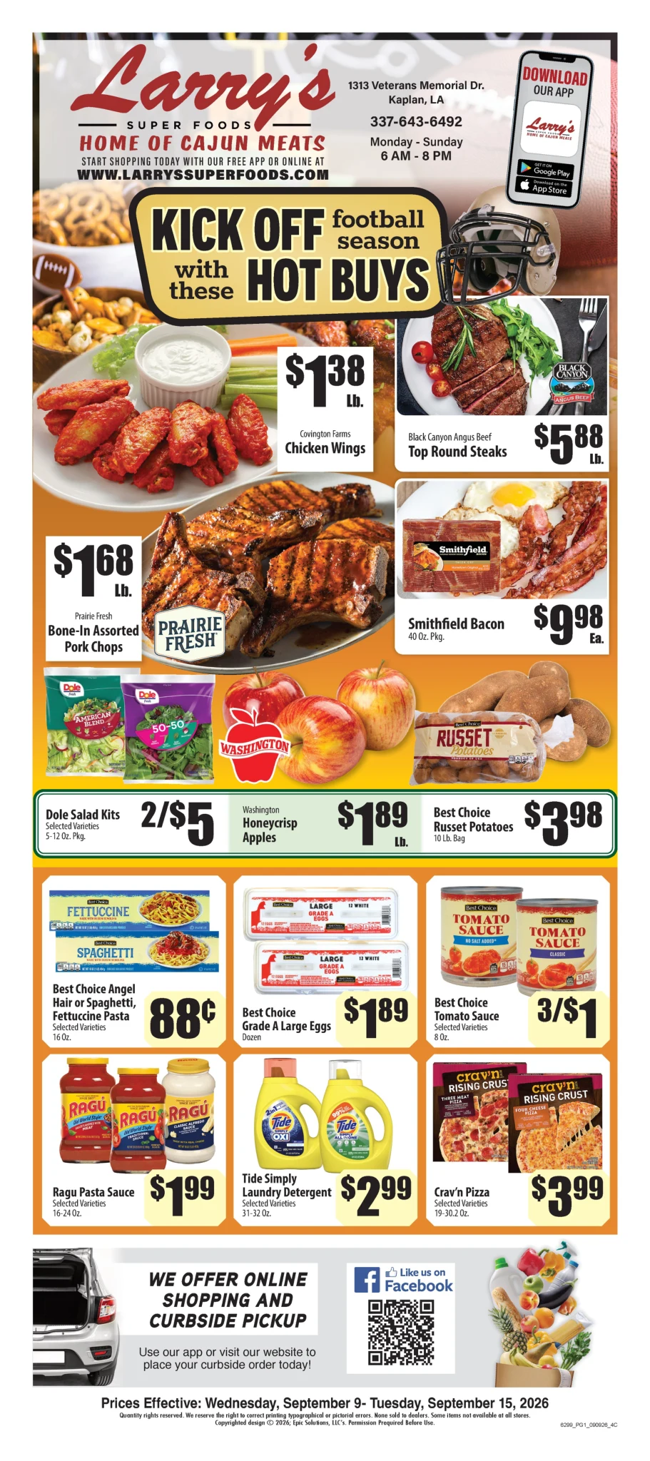 Larry's Super Foods Kaplan, LA Current Ad - Page 1