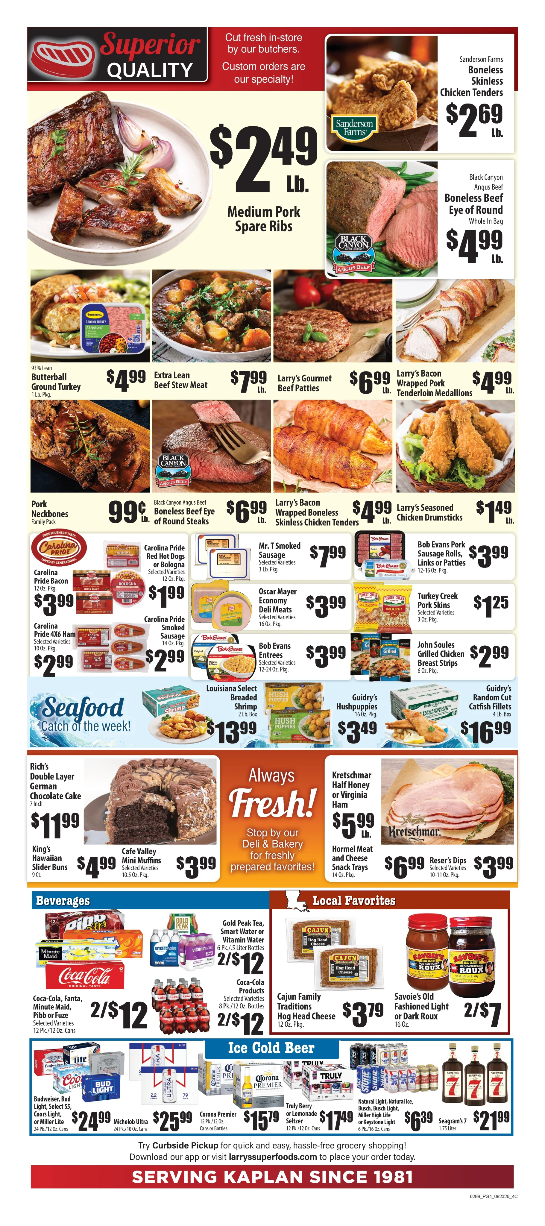 Larry's Super Foods Kaplan, LA Current Ad - Page 4
