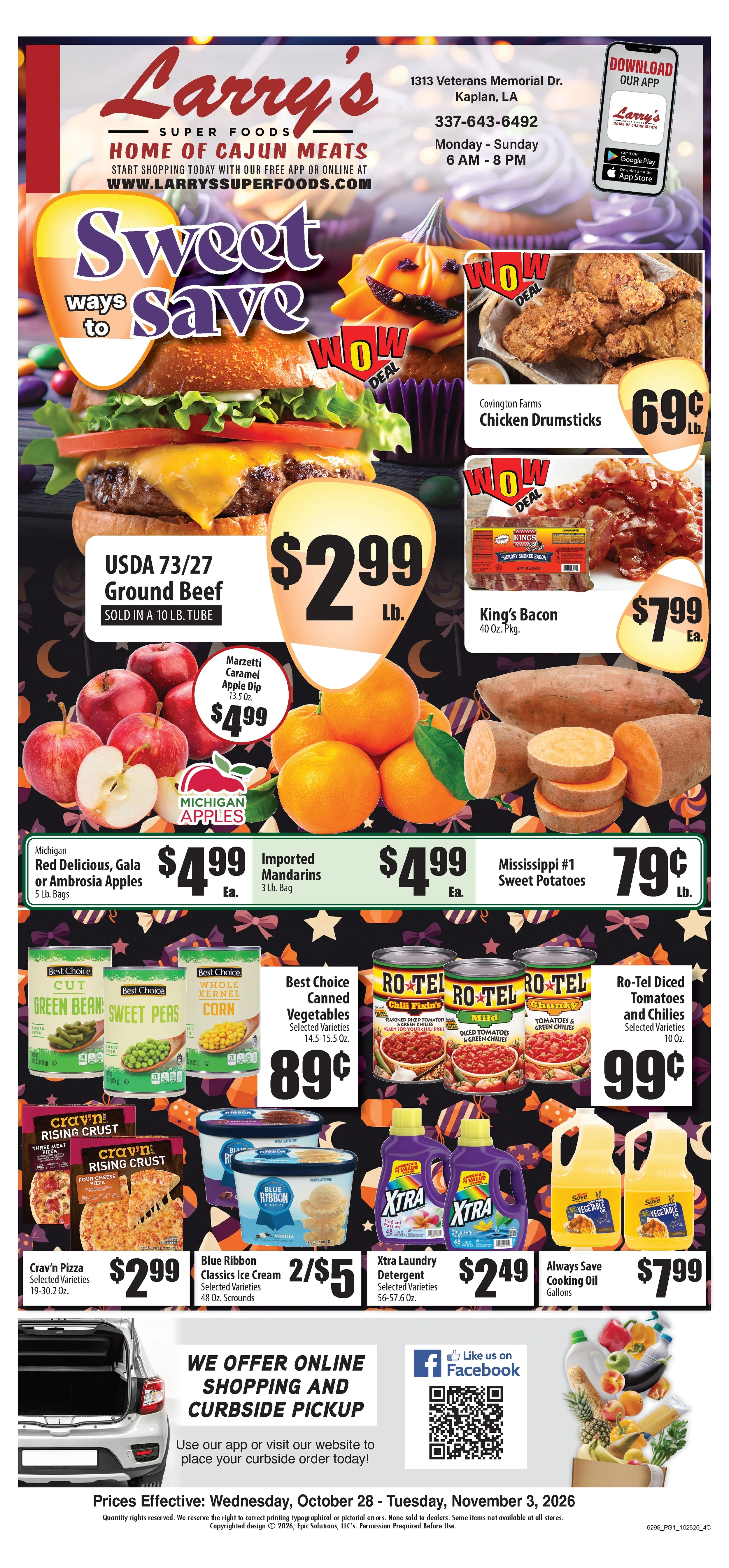 Larry's Super Foods Kaplan, LA Current Ad - Page 1