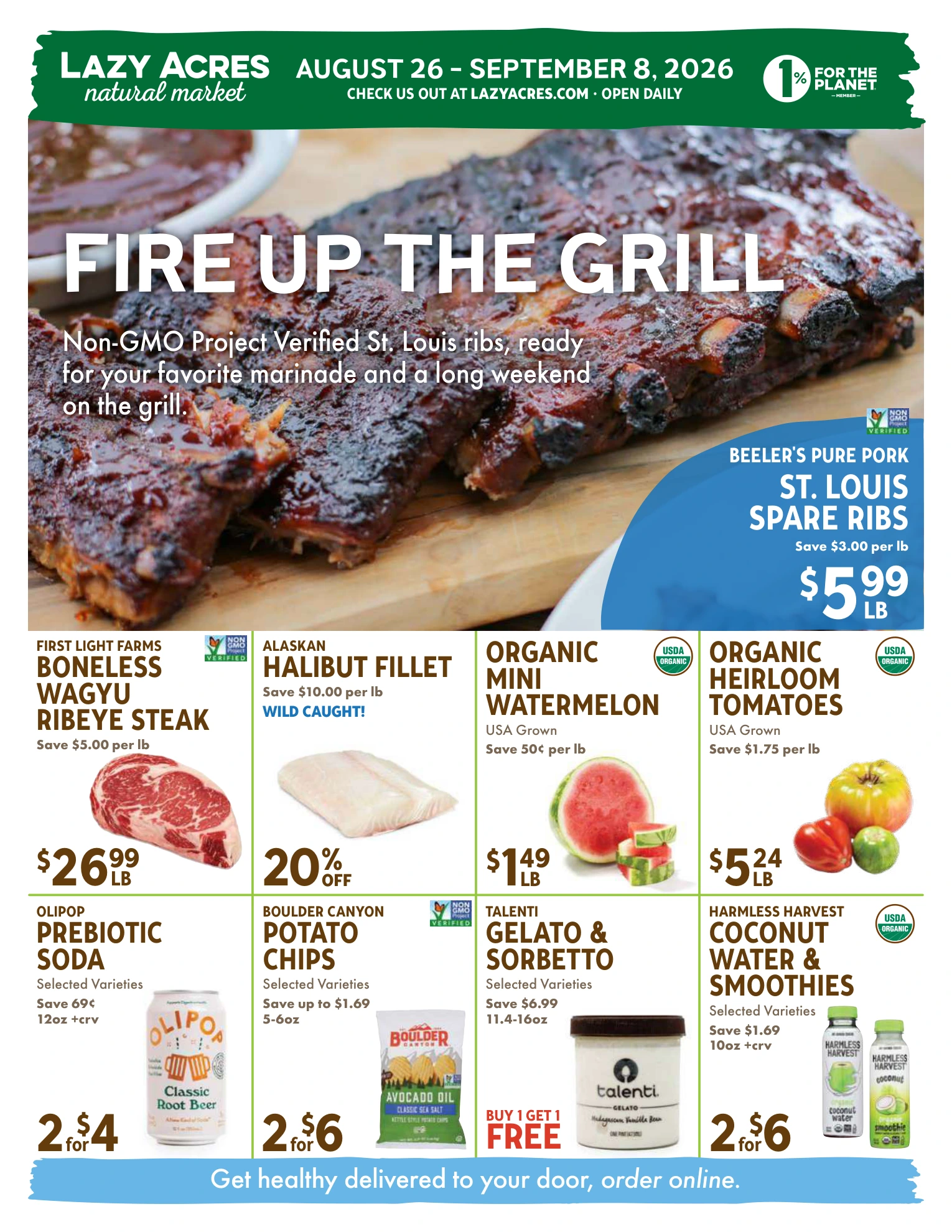 Lazy Acres Market Weekly Flyer - Page 1